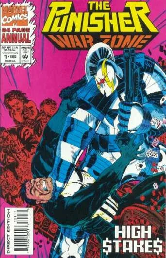 Marvel Punisher War Zone Annual #1 With Trading Card Sealed  August 1993