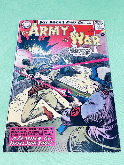 Dc National Comics Our Army At War #145 Kubert Cover Feather For A Sure Shot 196