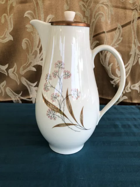 Vintage Syracuse Windswept Carefree true china pitcher carafe ice lip WITH LID!!