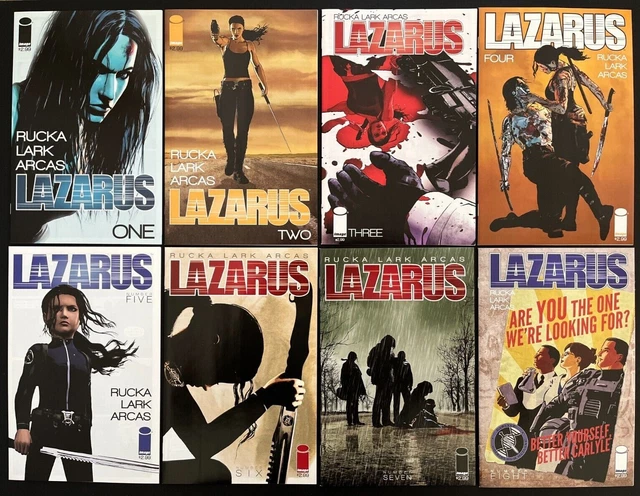 LAZARUS #1,2,3,4-27,28 complete vol. & SOURCEBOOK #2-3; Image; Rucka/Lark/Maleev