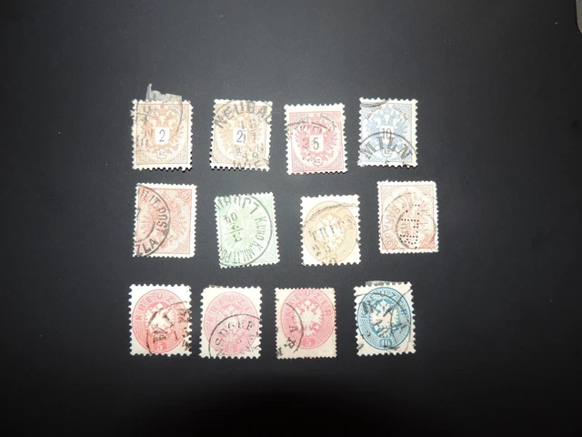Briefmarken „12x Österreich Kaiserreich teilw. Falz wie abgebildet (6)“