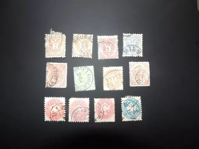 Briefmarken „12x Österreich Kaiserreich teilw. Falz wie abgebildet (6)“