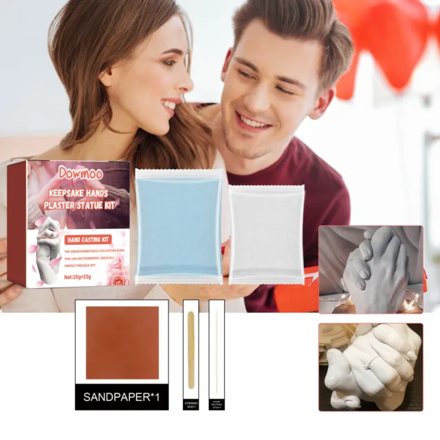 Diy Keepsake Hands Casting Kit Couple 3d Mold Family Holding Hand Moulding  Gift