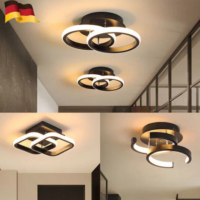 3 Farbige LED Deckenleuchte Decken-Lampe Dimmbar Wohnzimmer Flur Küchen Eingang