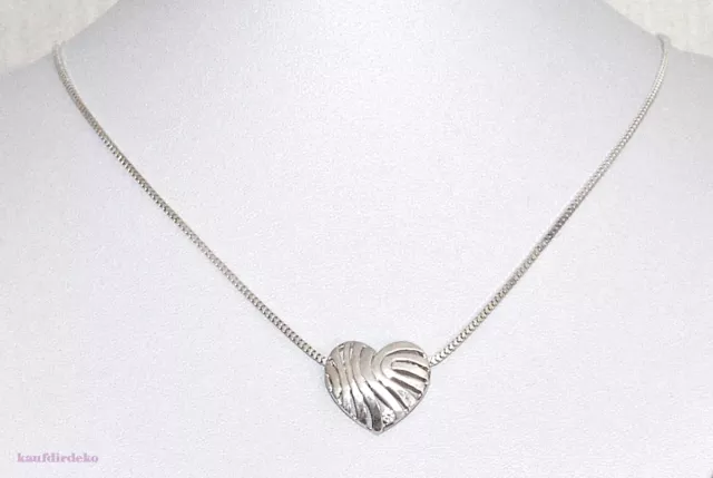 Silberkette mit Anhänger Herz Halskette 925er Silber Länge 42cm Collier