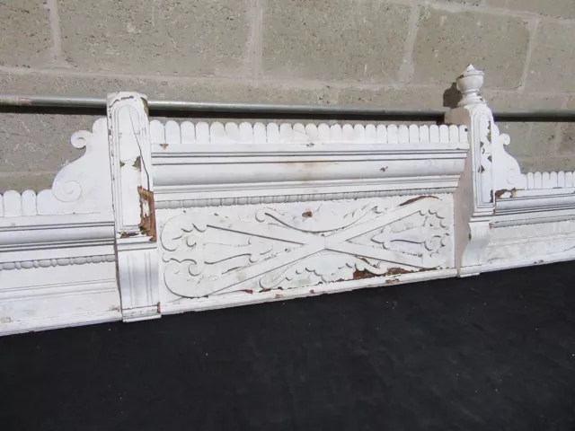 ~ Antique Carved Chestnut Pediment ~ 101.25 X 17.5 ~ Architectural Salvage ~