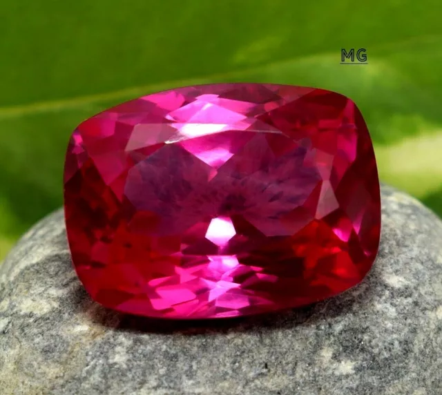 AAA+ Natural Flawless Ceylon Pink Sapphire Loose Emerald Cut Gemstone 18.00 Ct