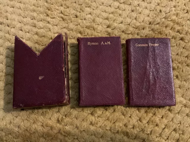 The Book of Common Prayer & Hyms A&M Set Pocket Duo 1915 William Clowes & Sons