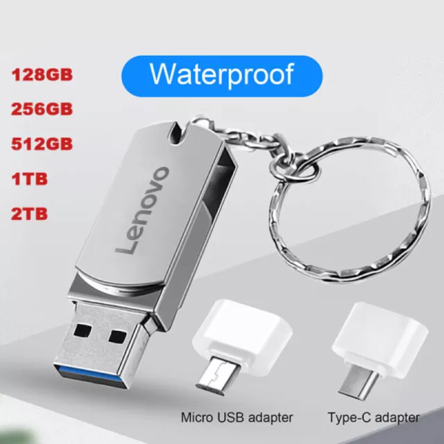 3in1 USB 3.0 U Disk Lenovo 256GB 512GB 1TB 2TB Speicherstick Flash Drive Pen