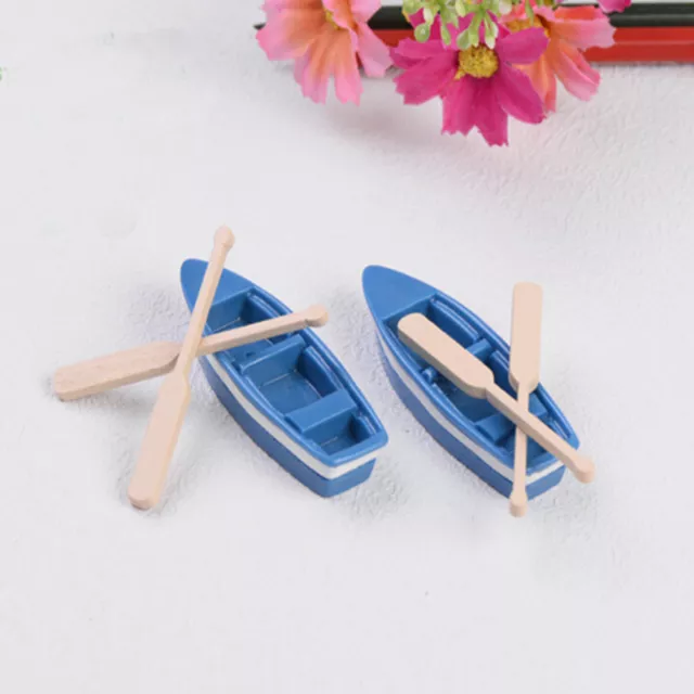 1Sets Boat Miniature Figurine Garden Ornament Plant Fairy Decor Office Craft'RQ