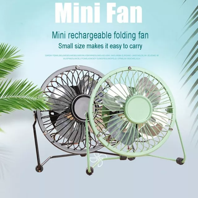 Ventilatore Usb Pc Notebook Mini Fan Ruotabile 360° In Metallo Per Casa Ufficio