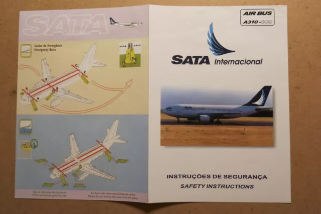 SATA Internacional - A310-300 - Safety Card +++ selten/rare !!!