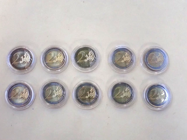 Lot De 10 Capsules Pour Pièces De Monnaie En Or Ou Argent, 14 – 62 Mm 38 Mm