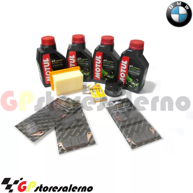 Kit 5100 10W40 Filtro Olio Aria Candele Pastiglie Freno Bmw 600 C Sport 2014