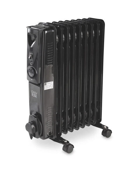 Easy Radiator EASY HOME BLACK Oil Filled Radiator 9 FIN 2KW 3 HEAT Setting -28290 £34 ...