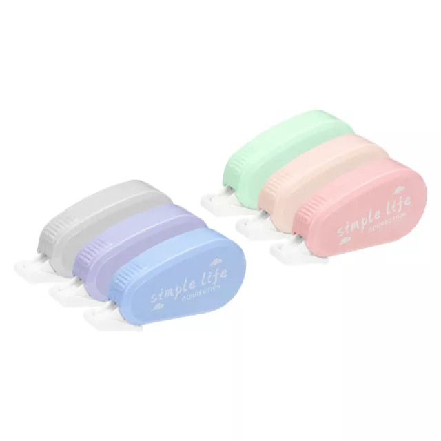 6pcs Mini Correction Tape White Out Correct Tape Eraser Tapes Supplies 6 Colors