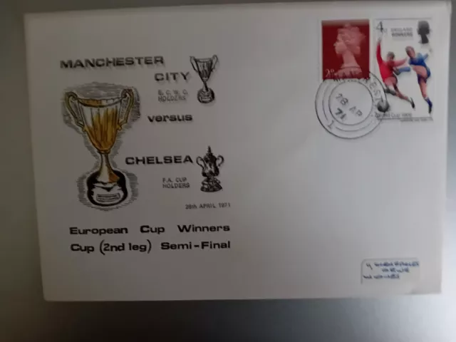 Special Cover Manchester City v Chelsea 28th April 1971 ECWC Franked Manchester