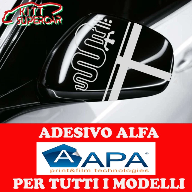 Coppia Adesivi Alfa Romeo – Multicolore Per Modelli 159, 156, 147, Mito, Giulietta, Giulia - Foto 5