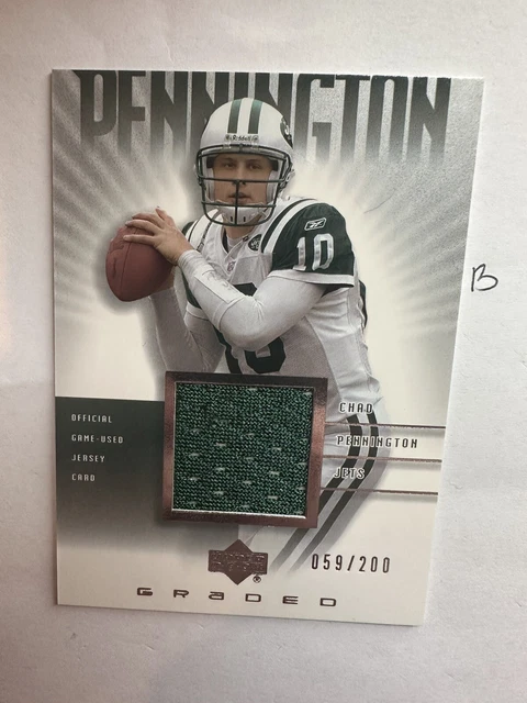 Chad Pennington 2002 Upper Deck UD Graded Jersey #059/200 SSP Rare Non-Auto (B)