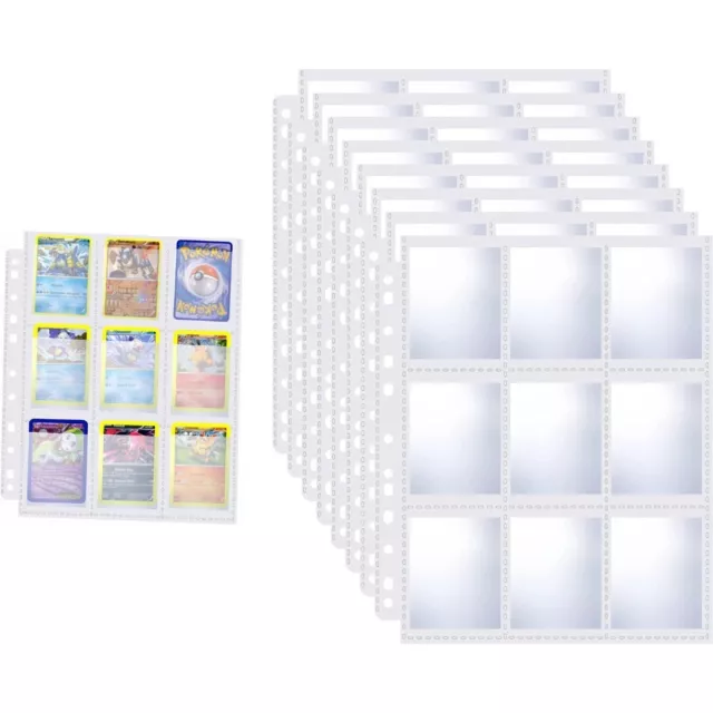 30 Feuilles Classeur Collection Cartes 540 Pochettes Transparentes Album Pokemon 2