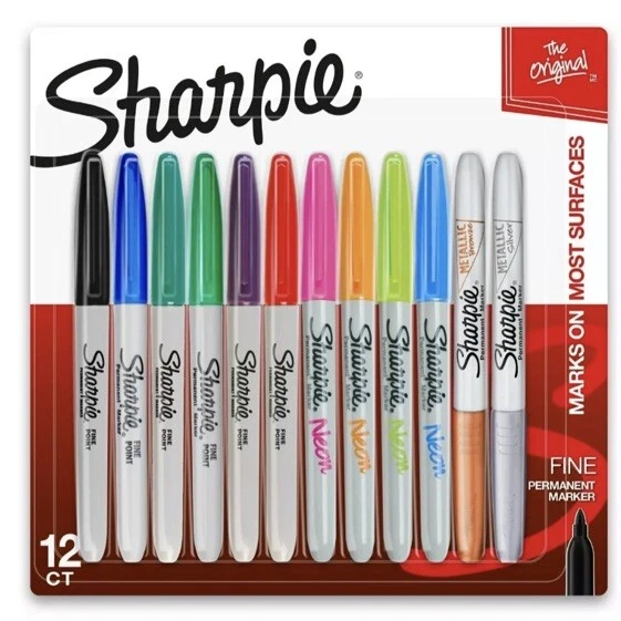 10 | 20 | 50 X Permanent Markers Pack Assorted Multi-Colour Fine Point - View #11