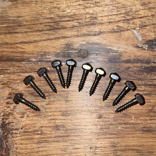 Wood Door Screws Pyramid Square Head Steel Black Oxide # 8 X 3/4”
