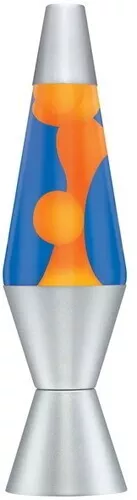 WB  Lava® Lamp 14.5'' Orange Wax/Blue Liquid/Silver Base & Cap