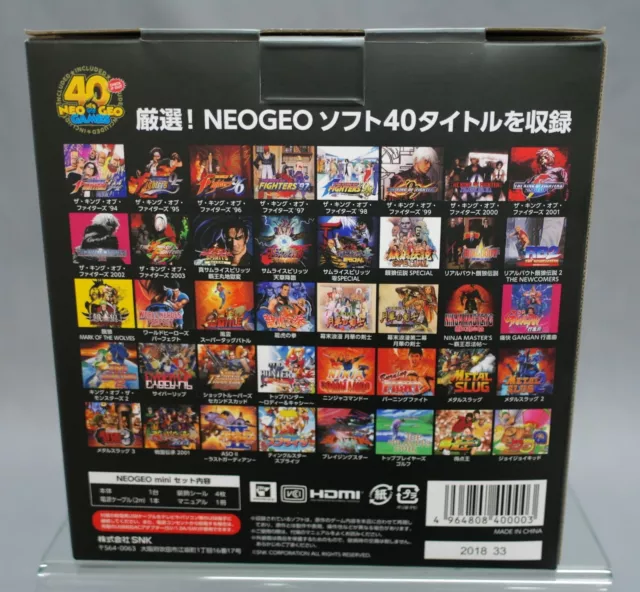 SNK NEO GEO NEOGEO Mini Classic 40th Anniversary Arcade (40 Games included) New 3