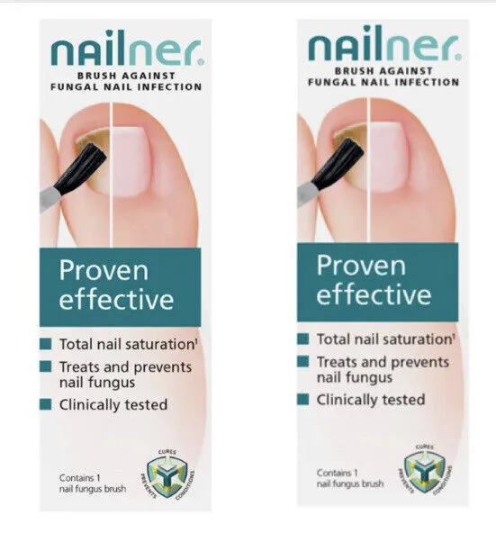 NAILNER Brush 5ml Proven Effective Anti Fungal Nail Treatment Pack1/2 Choose