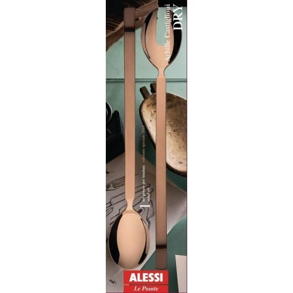 Alessi, NEU, Salatbesteck Dry Le Posate aus Edelstahl