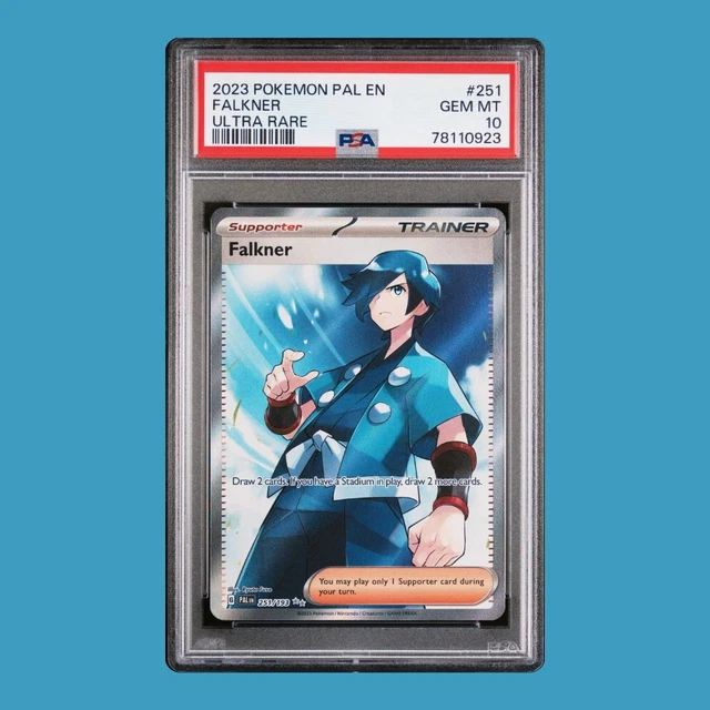 Falkner 251/193 Full Art Trainer Paldea Evolved Pokemon TCG PSA 10 Gem Mint
