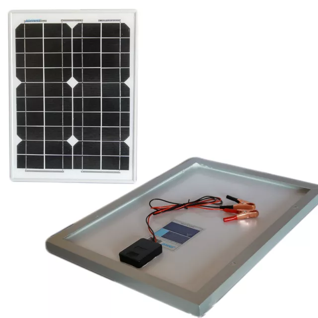 Pannello Solare Modulo Fotovoltaico 30W 30Watt 12V Celle Silicio Pinze Batteria