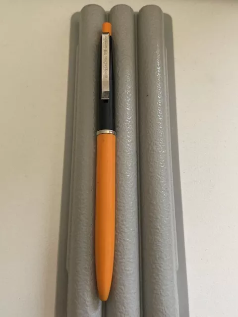 faber castell 018 vintage ballpoint pen orange black penna a sfera rara