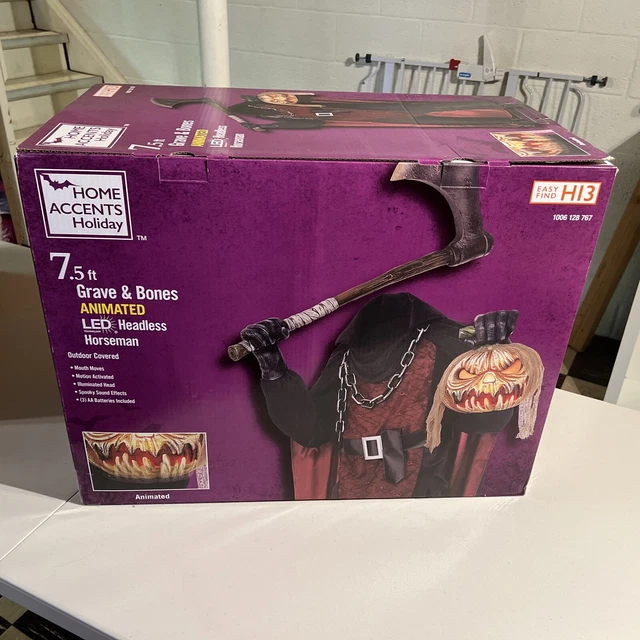 NEW 7.5 FT HEADLESS HORSEMAN Life Size ANIMATED LED Halloween Prop EUR