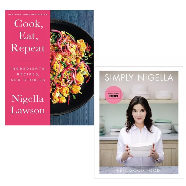 Nigella Lawson Collection 2 Books Set Cook, Eat, Repeat,Simply Nigella Hardcover