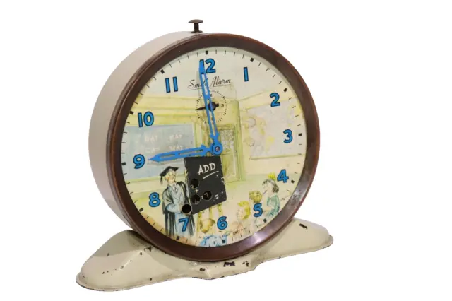 Very Rare Vintage Schoolmaster Smith’s Alarm Clock Made In Great Britain.
