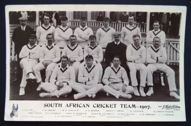 South Africa To England 1907 – Original Vintage Cricket Team Postcard