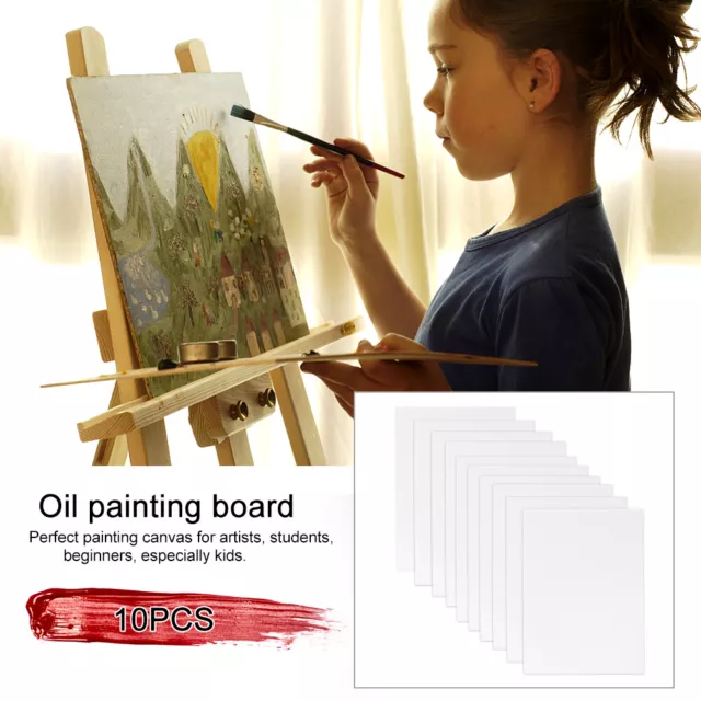 Portable Art Supplies Canvas Panel Artist Blank Oil Painting Primed.