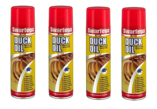 4x Swarfega 500ml Duck Oil Spray Maintenance Protection and Water Displacer
