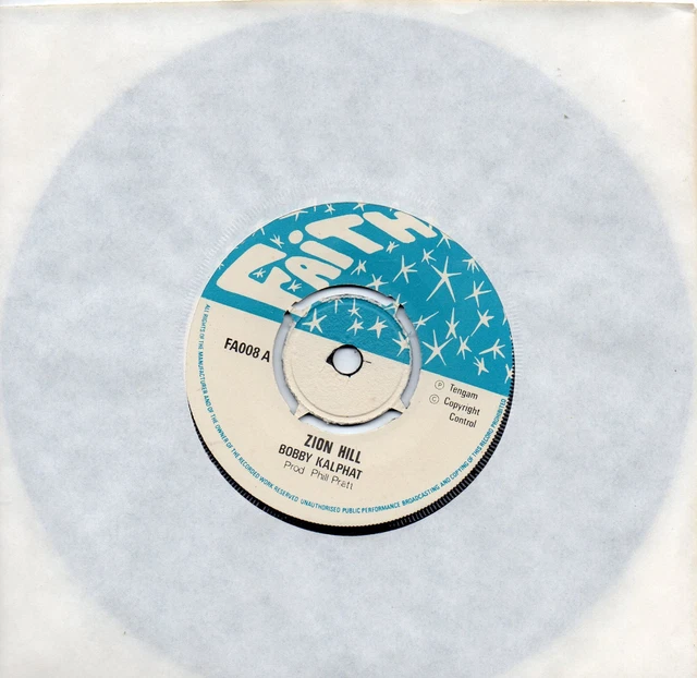 BOBBY KALPHAT ZION HILL /DUB HILL UK FAITH 70s REGGAE £5.00