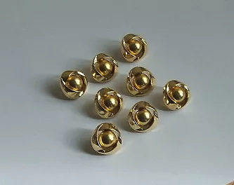 lot de 8 anciens boutons bijoux en métal, couture mercerie