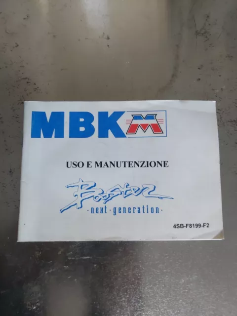 Mbk Booster Libretto Uso E Manutenzione