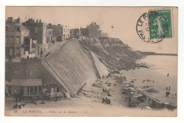 Cpa 62 - Le Portel : Villas Sur La Falaise (Pas-De-Calais) Écrite
