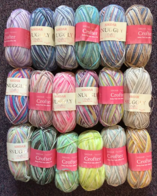 3 x 50g Balls of Sirdar Snuggly Baby Crofter D/K Wool/Yarn for Knitting/Crochet