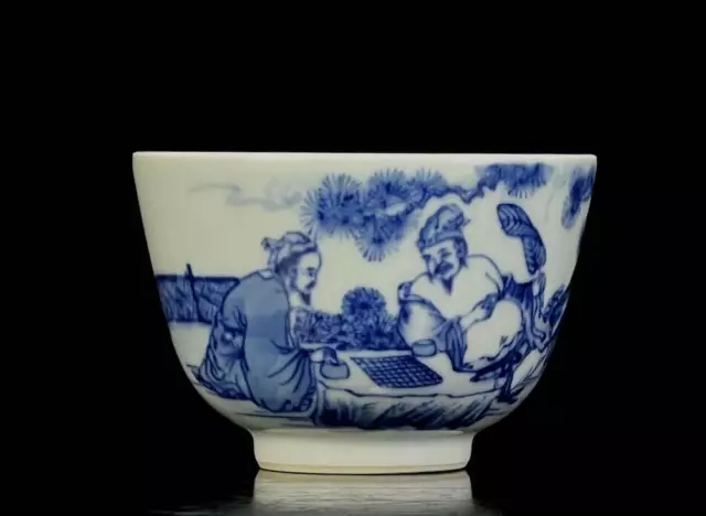 Old Chinese Blue And White Porcelain Bowl Cup (Wx367)