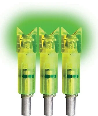 Lumenok Lighted Nock Xbow Grn Crescent Easton Carbon 3pk ECC3G