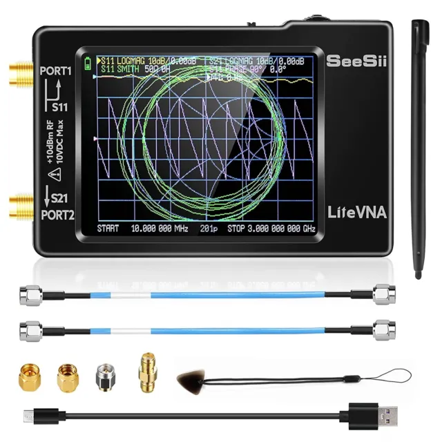 NanoVNA 50kHz‑6.3GHz Vector Network Analyzer HF VHF UHF Antenna Analyzer Measure