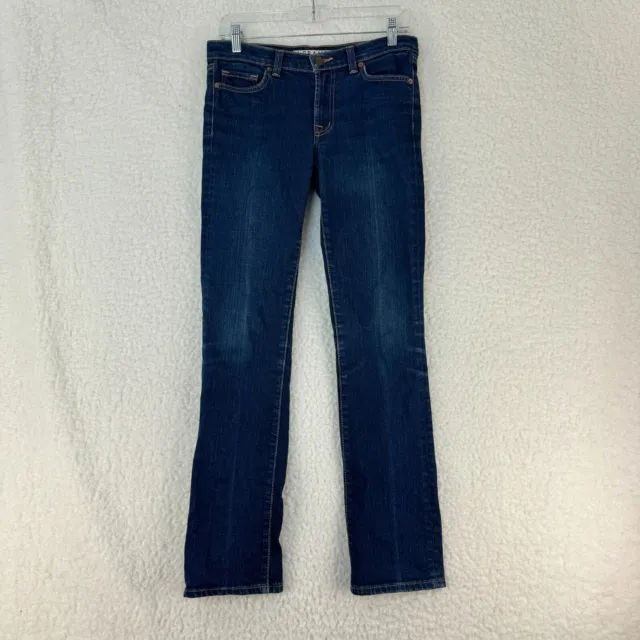 J Brand Blue Denim Straight Leg Jeans Womens Medium Wash Mid-Rise Size 27