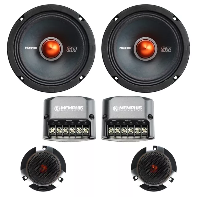 Memphis Audio SRXP62C Street Reference 6-1/2" Car Audio Component Speakers NEW