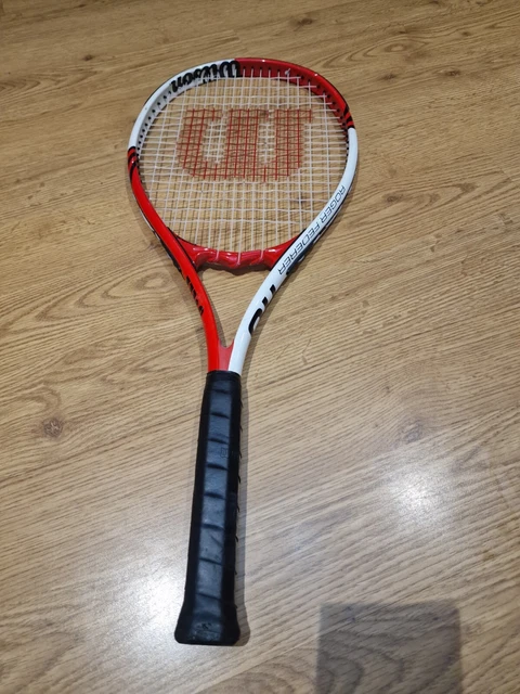 Raquette De Tennis Wilson Roger Federer 110 - Cordée, Grip 4 1/2, Rouge Et Blanc